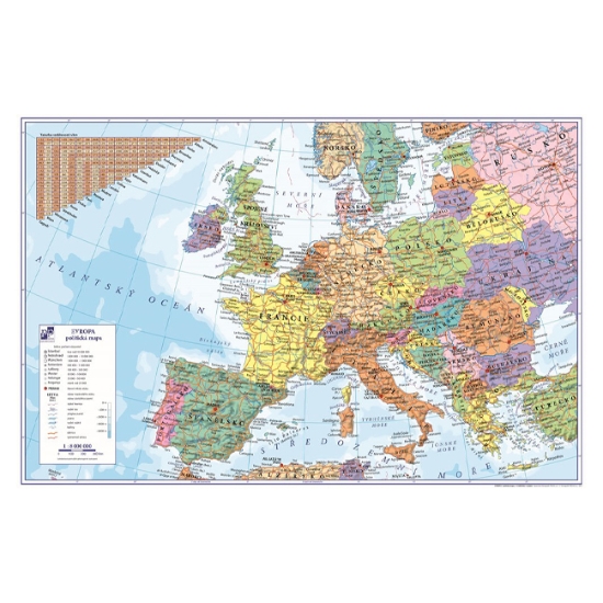 Obrázek Podložka psací, mapa Evropy