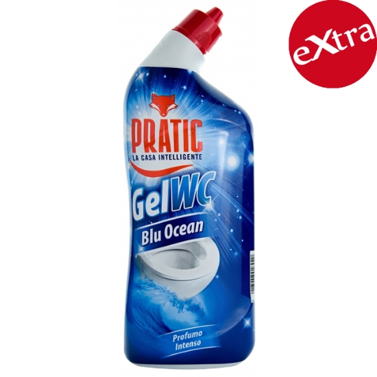 Obrázek Čistič WC gel, extra účinný, Pratic, Oceán, 750 ml